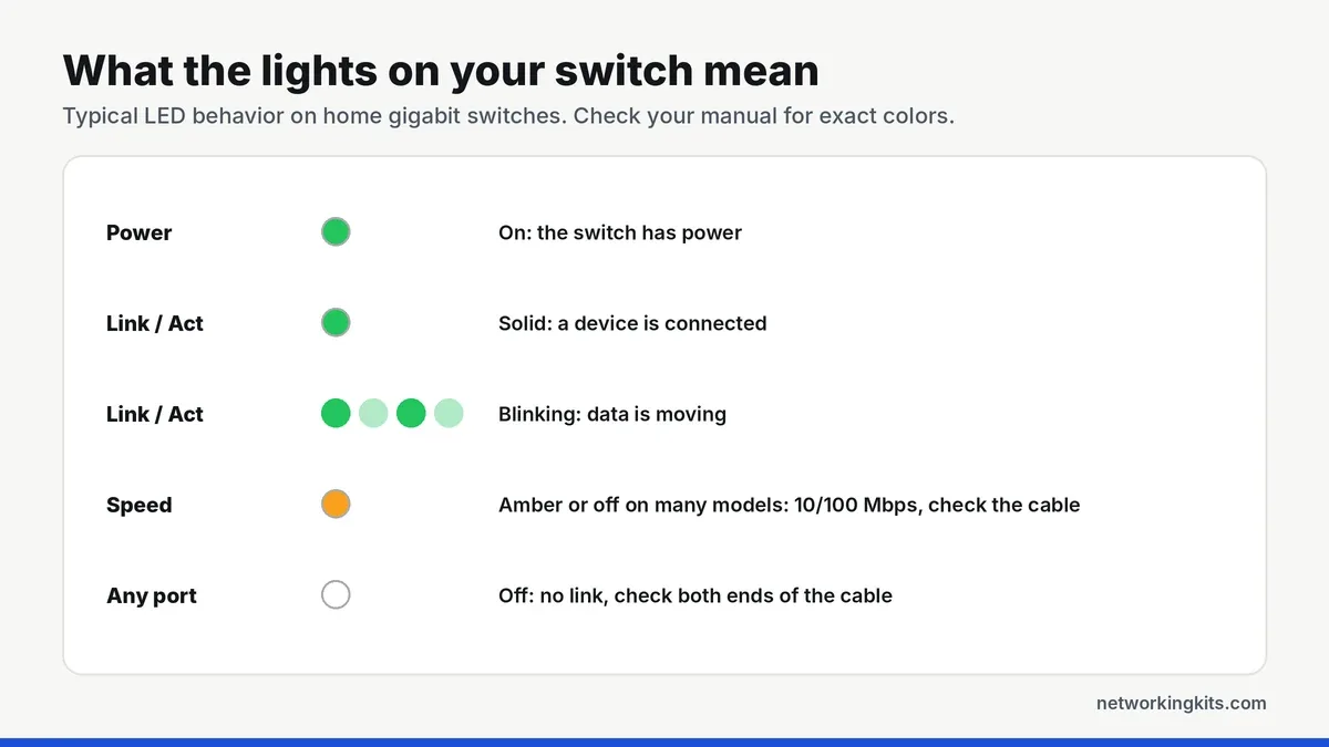 What the LED lights on a network switch mean - how to set up a network switch